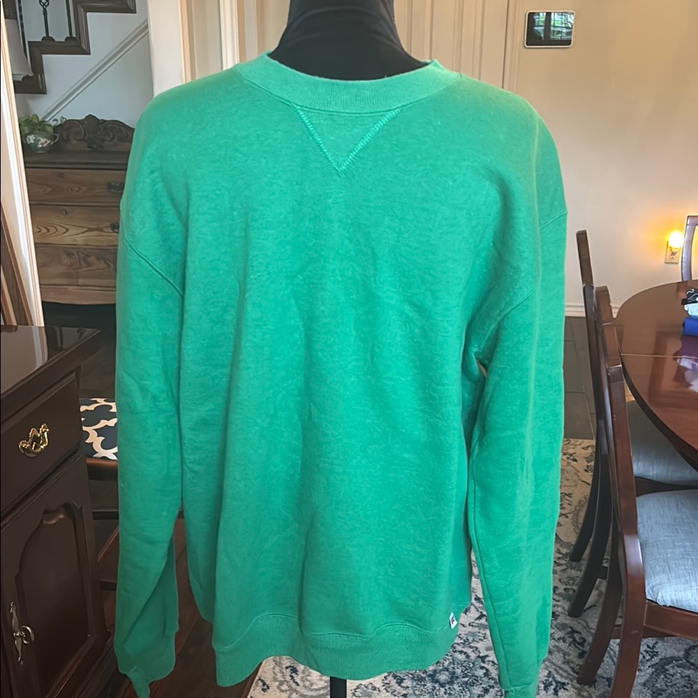 Russell Athletic Men's Crewneck Sweater in Vibrant Green
